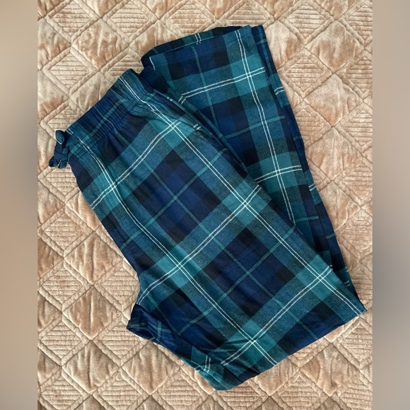 NWT Old Navy Plaid Lounge Pants in Blue and Green - Picture 1 of 2